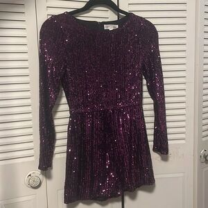 Wild Daisy sequin junior  purple  romper size 12